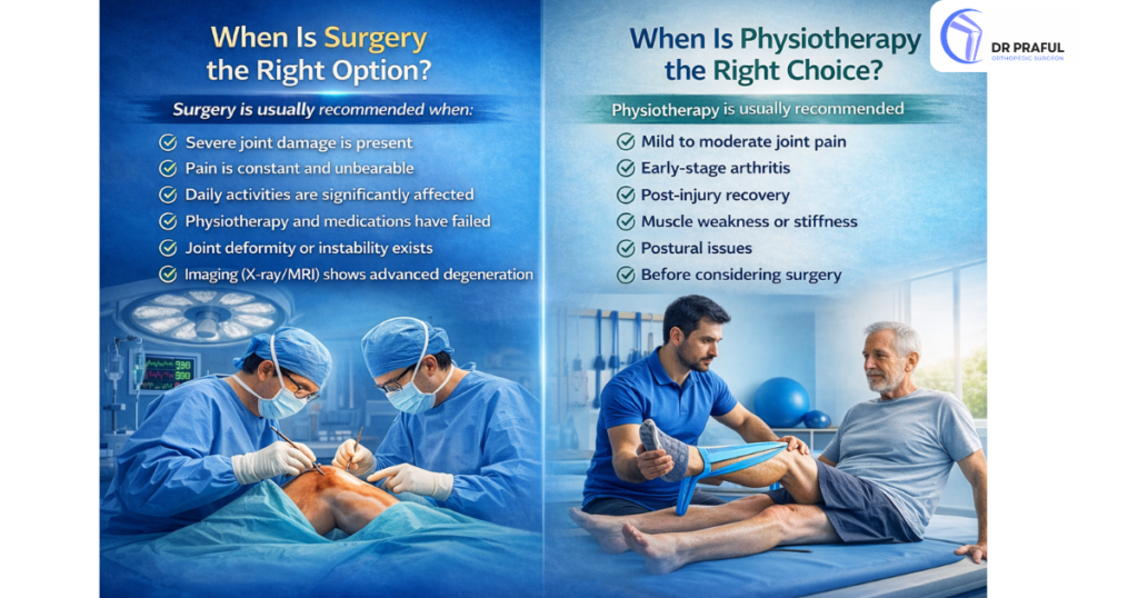 dr.Praful -Surgery vs Physiotherapy for Joint Pain