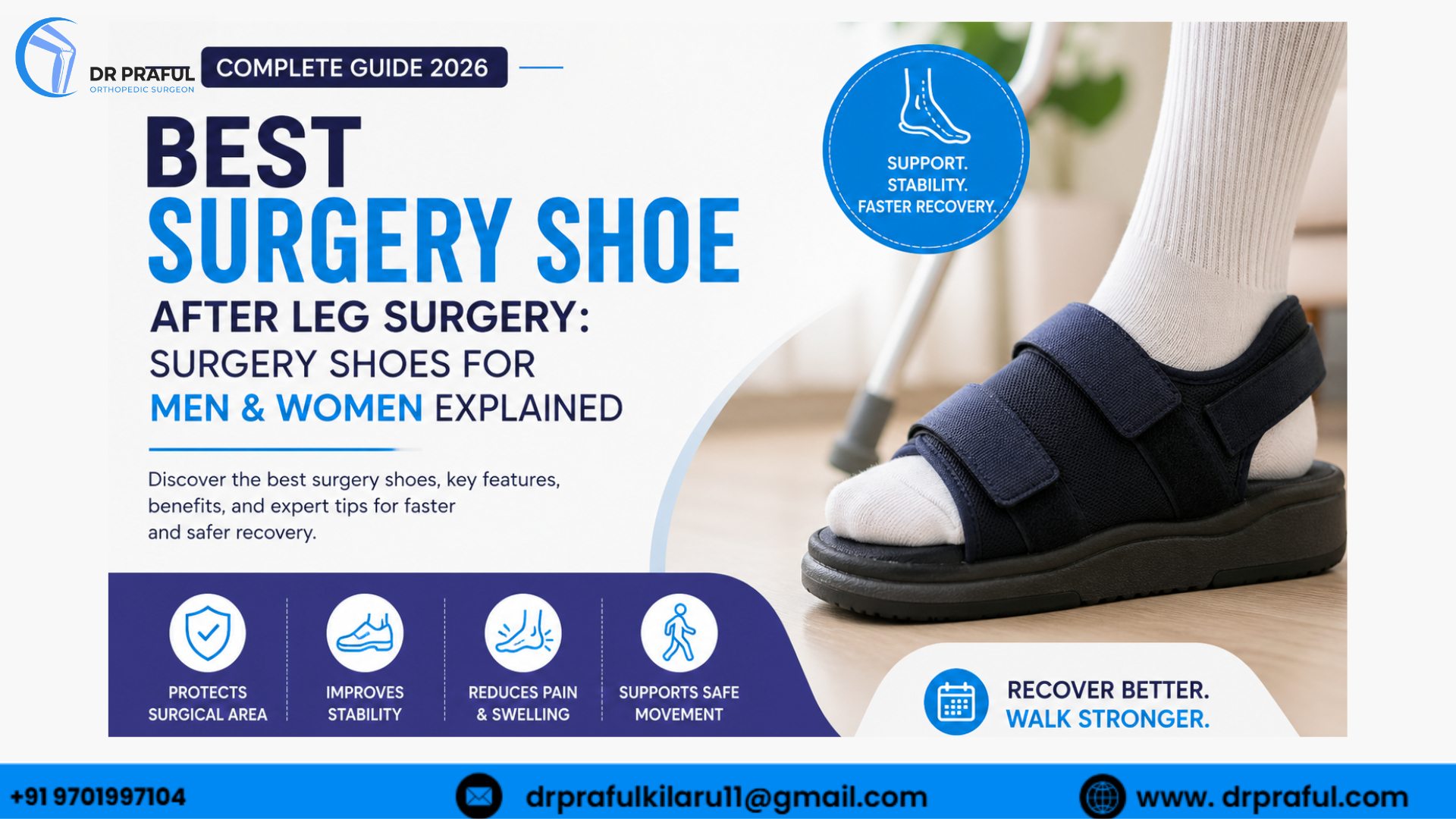 Best Surgery Shoe After Leg Surgery Surgery Shoes for Men & Women Explained (2026)- dr.praful
