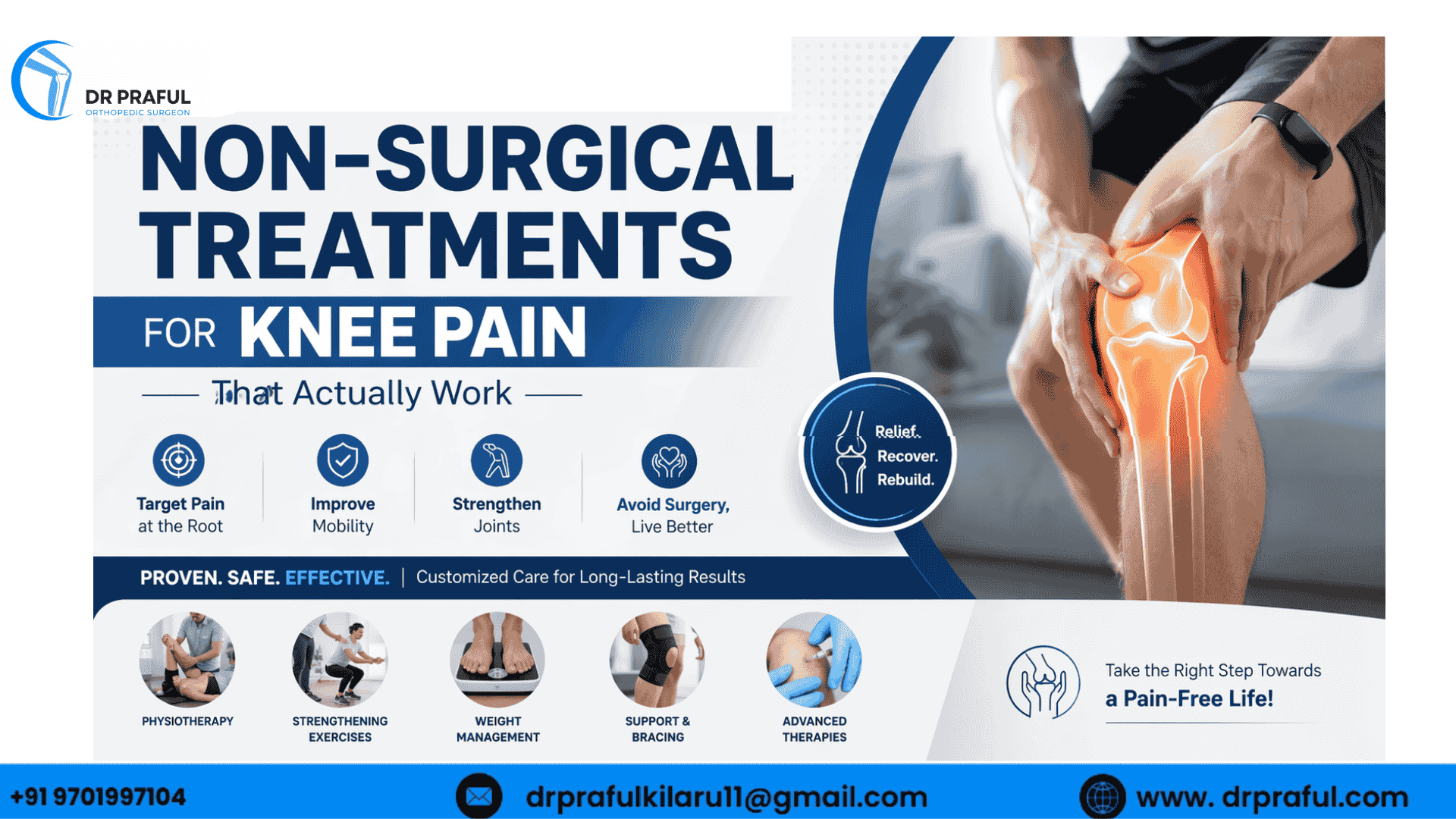 Non-surgical treatments for knee pain- Dr Praful